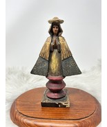 Antique Handmade Wooden Madonna Stand Alone Figurine 7-3/4” - $109.34 CAD