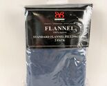 BIBB Pillowcases 2 Pack Blue Flannel New - $17.81