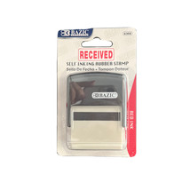 PAID &amp; RECEIVED SELF INKING RUBBER STAMP BAZIC - $202.38 MXN