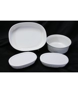 Corning French White Lot of 4 Round and Oval Casseroles - $25.47