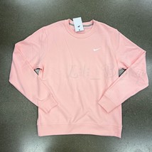 Nike Men Club French Terry Crew Neck Top Sweatshirt 637902-686 Pink NWT Size XL - $39.95