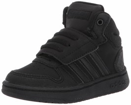 adidas Toddlers&#39; Hoops 2.0 Mid Basketball Shoes Size 3K FW7605 Black - $468.36 MXN