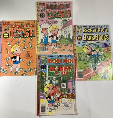 Richie Rich Comic Book Lot Cash Money Bank 23 29 39 41 1978 1979 Vintage... - $15.83