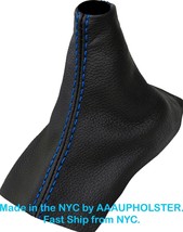 Fits 05-09 Ford Mustang Shift Boot 100% Italian Leather Blue Stitch Manual Stick - £22.67 GBP