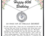 60Th Birthday Gifts for Women, Heart Cubic Zirconia Pendant Circles Neck... - $41.63
