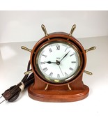 Vtg Trend Clocks Ships Wheel Captain Mantel Clock Zeeland MI * Works Great - $89.00