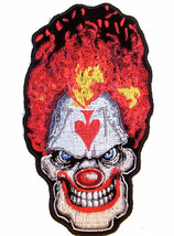 Spade Head Clown Embrodiered Patch P6600 Biker Circus Novelty Clowns Items New - £4.50 GBP