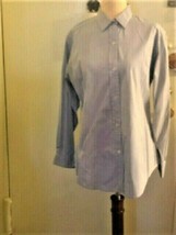 Vintage Women&#39;s Nordstrom Blue Button-Down Shirt - £33.57 GBP