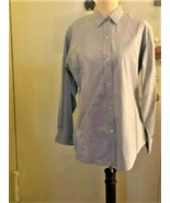 Vintage Women&#39;s Nordstrom Blue Button-Down Shirt - £32.95 GBP