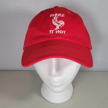 Petals And Peacocks Strapback Hat Make It Hot Sriracha Rooster Red Baseball - $15.96