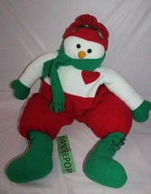 Sterling Stuffed Snowman Shelf Sitter 30" Christmas Holiday Figure - £31.47 GBP