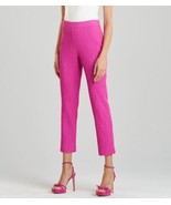 Josie NATORI Cropped Cotton Rayon Skinny Pants HOT PINK, Size 4 NWT $350 - $114.47 CAD