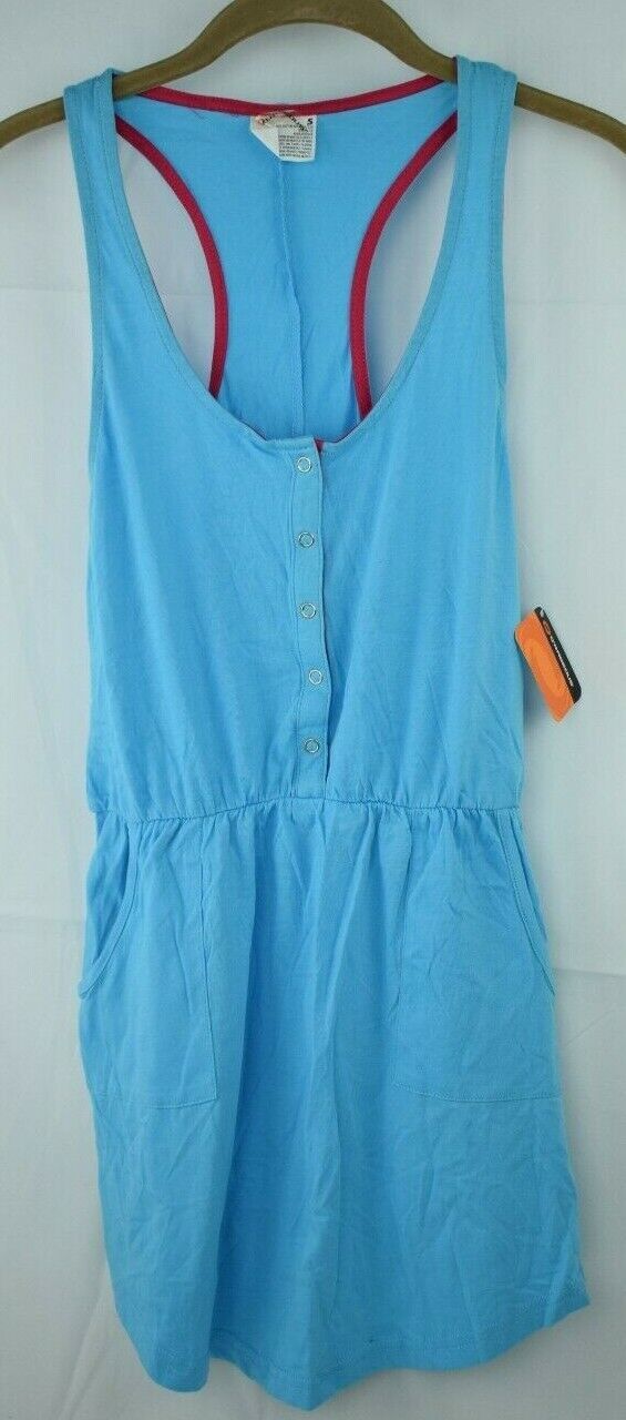 Primary image for ORageous Womens Henley Racer Tank Coverup Size S Blue New W/ Tags