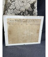 1848 Mail Stage Way Bill, Albany To Bellows Falls Ticket Mr Emerson Framed - £55.77 GBP