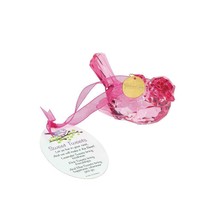 Sweet Tweets Bird Ornament #6009591 Enesco~Poem Card~Acrylic~Pink~Friendships~ - £11.58 GBP