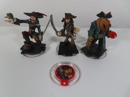 Disney Infinity Pirates Of The Caribbean Jack Sparrow Barbossa Davy Jones Disc - £15.47 GBP