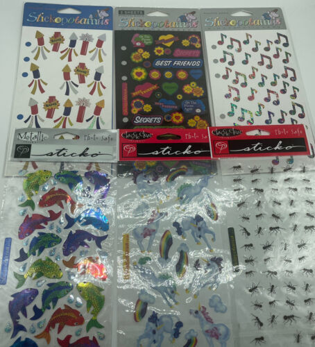 Lot Of Stickopotamus Stickers Lots Of 6 One Pack Missing Sticker Ants Fireworks - £8.02 GBP