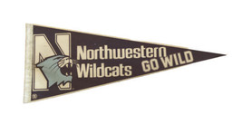 Vintage 1990’s Northwestern University Wildcats 30” Felt Pennant NCAA Wi... - £14.90 GBP