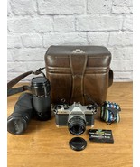 Pentax K1000 SLR Camera w/ 1:2 50mm Lens Manual Case Extra Lens TESTED H... - $3,561.74 MXN