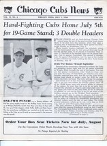 Chicago Cubs News 7/1/1950- MLB Newsletter-player &amp; team pix-stats-history-VG - £23.75 GBP