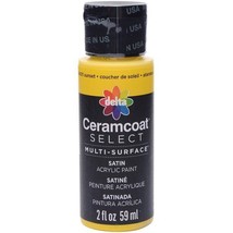 Delta Ceramcoat Select Multi-Surface Satin Paint, 04011 Sunset Yellow, 2... - £2.74 GBP