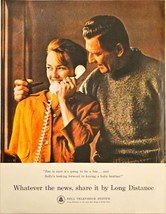 Bell telephone system long distance whatever the news-1964 Vintage Print Ad - $200.29 MXN