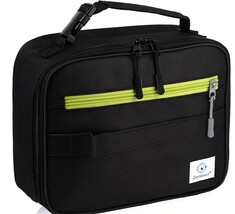 Genteen Insulated Lunch Bag, Lunch Box Double Zipper 10&quot; x 3&quot; x 10&quot; - $22.01