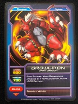 2005 Bandai Digimon Growlmon DM-194 Champion level Card - £5.42 GBP