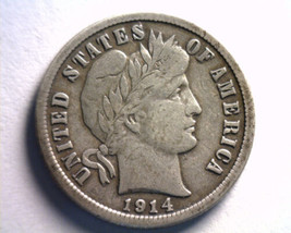 1914-S BARBER DIME VERY FINE VF NICE ORIGINAL COIN FROM BOBS COINS FAST ... - $27.00