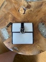 COACH Women&#39;s Wallet in White and Black with Metal Buckle - $830.41 MXN