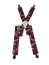 Mens SuspenderStore.Com 42 in Patriotic American Flag 2 in Wide Pin Clip - $14.85