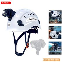 Breathable and Vented Safety Hard Hat with Integrated Headlamp for Outdo... - $100.93