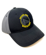 NBA GOLDEN STATE WARRIORS BASKETBALL LOGO BLACK GREY CURVED BILL ADJUSTA... - €13,80 EUR