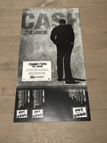 Johnny Cash The Legend (box set) RARE promo release poster double sided ... - $14.00