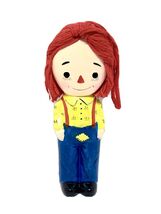 Vintage RAGGEDY ANDY Piggy Coin Bank Ann 10” Money Doll Yarn Hair Hand P... - $10.90