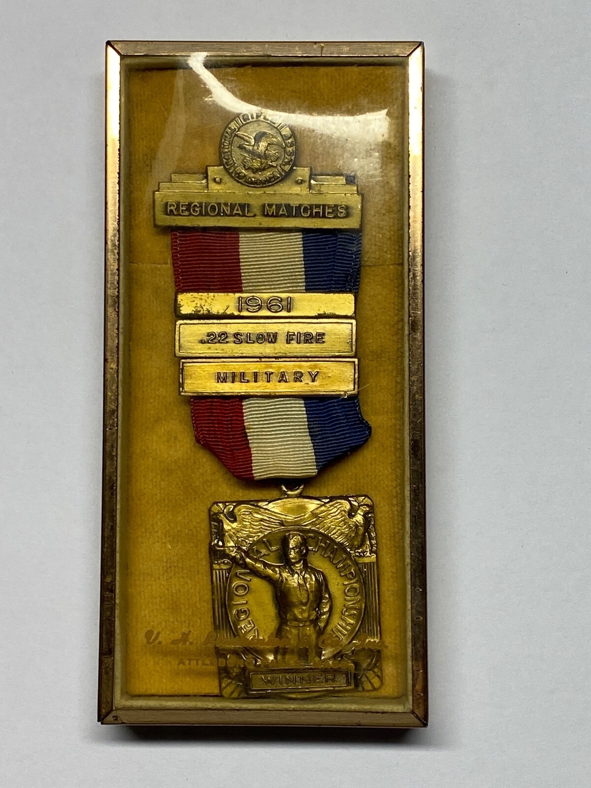 1961, NRA, REGIONAL MATCHES, .22 SLOW FIRE, MILITARY, MEDAL, BLACKINTON Item image 4