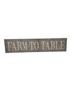 Large Wood Sign FARM TO TABLE Farmhouse Rustic Country/Prim Decor Wall H... - £31.14 GBP