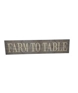 Large Wood Sign FARM TO TABLE Farmhouse Rustic Country/Prim Decor Wall H... - £29.75 GBP