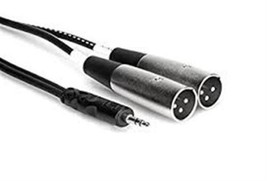 Hosa CYX-403M 3.5mm Male TRS to Dual XLR Male Stereo Breakout Y-Cable 3m - £18.82 GBP