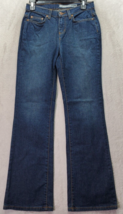 DKNY Bootcut Jeans Womens Petite 2 Dark Blue Denim Pockets Flat Front Mid Rise - £18.11 GBP