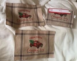 NWT Red Truck Christmas Table Runner and 2 Placemats - £7.91 GBP
