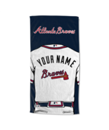 Atlanta Braves OFFICIAL MLB Jersey Personalized Beach Towel  - $69.02 CAD