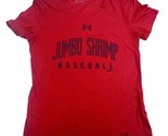 Under Armour Women’s Red Shirt Jacksonville Jumbo Shrimp Scampi Tee Medium - $12.86