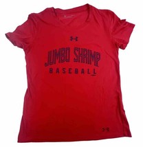 Under Armour Women’s Red Shirt Jacksonville Jumbo Shrimp Scampi Tee Medium - $12.86