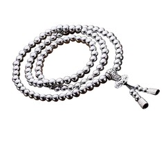 Beads Necklace for Men Cross Necklace Stainless 108 - £74.70 GBP
