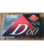 TDK D60 Blank Audio Cassette Tape High Output ICEI/Type I New Sealed - £6.20 GBP