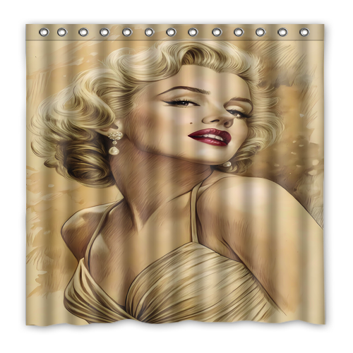 Marilyn Monroe Custom Waterproof Polyester Shower Curtain 4 Size Item image 3