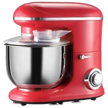 Red Stainless Steel Tilt 600W Electric Kitchen Food Dough Mixer w/ 6 Quart Bowl - £167.04 GBP