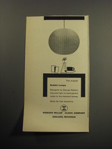 1957 Howard Miller Bubble Lamps by George Nelson Advertisement - $18.49