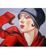36x48 inches Rep. Tamara De Lempicka Oil Painting Canvas Art Wall Decor ... - $416.22 CAD